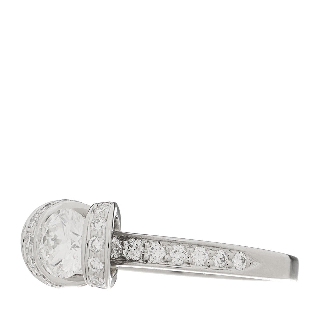 Platinum Diamond .52 Ribbon Engagement Ring 47 4