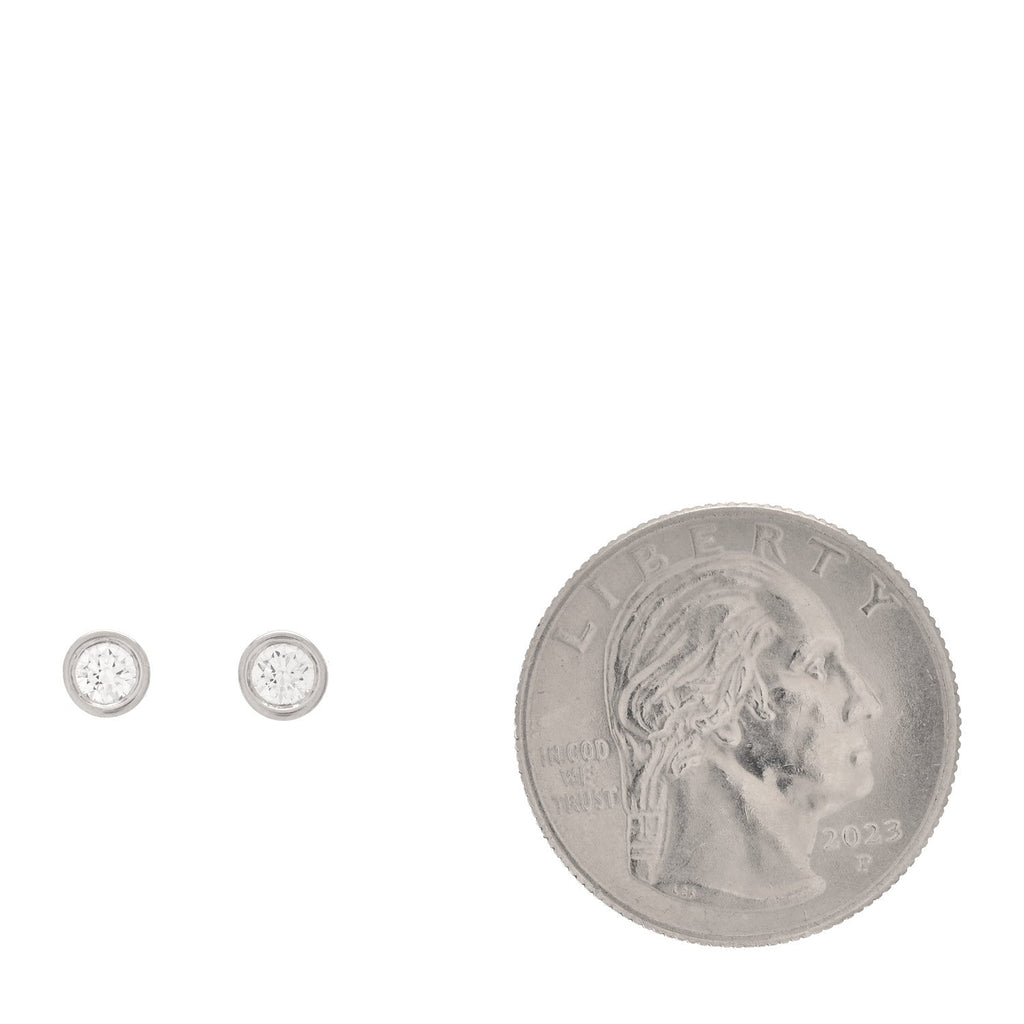 Platinum Diamond .28ctw Elsa Peretti Diamonds By The Yard Earrings