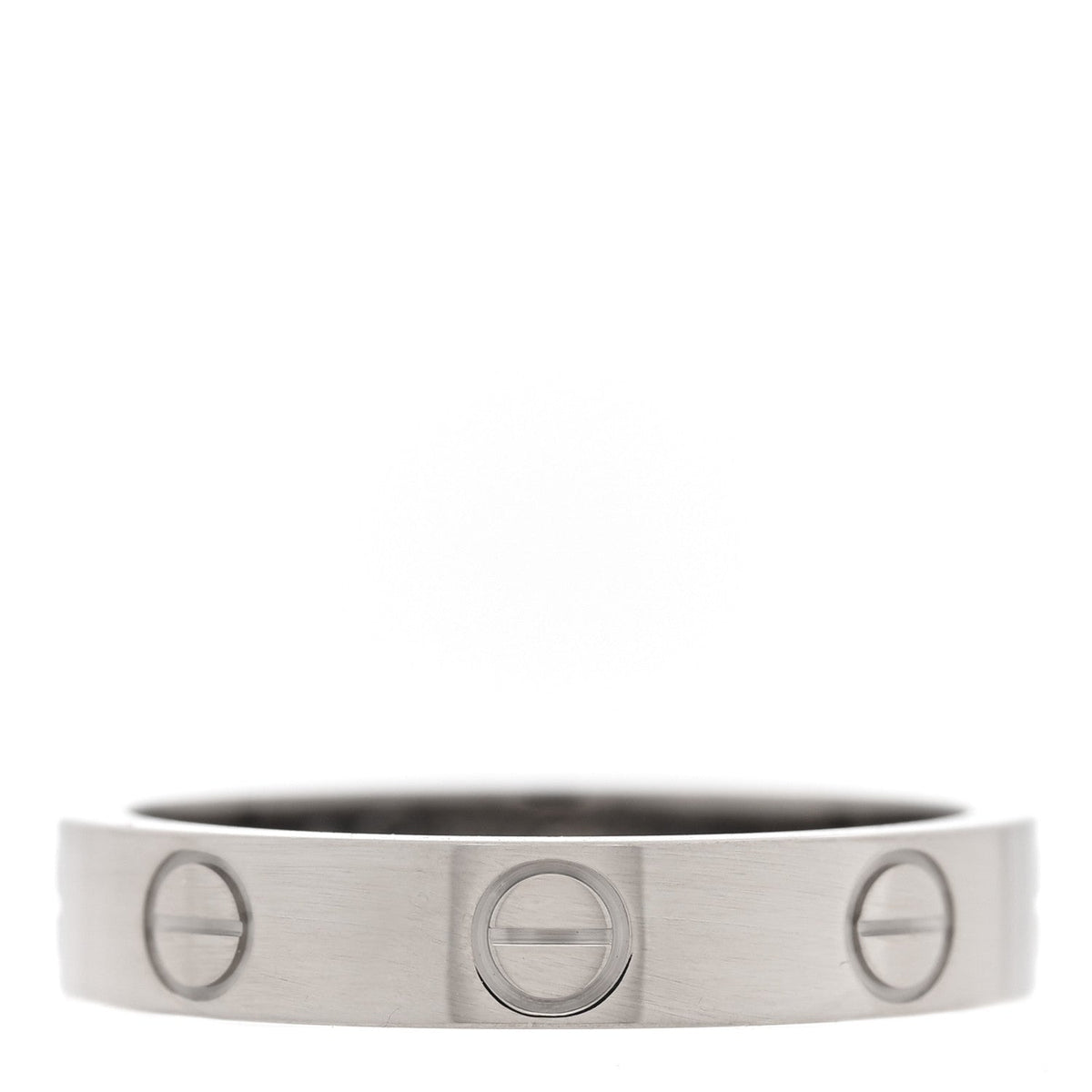 18K White Gold 3.5mm LOVE Wedding Band Ring 50 5.25