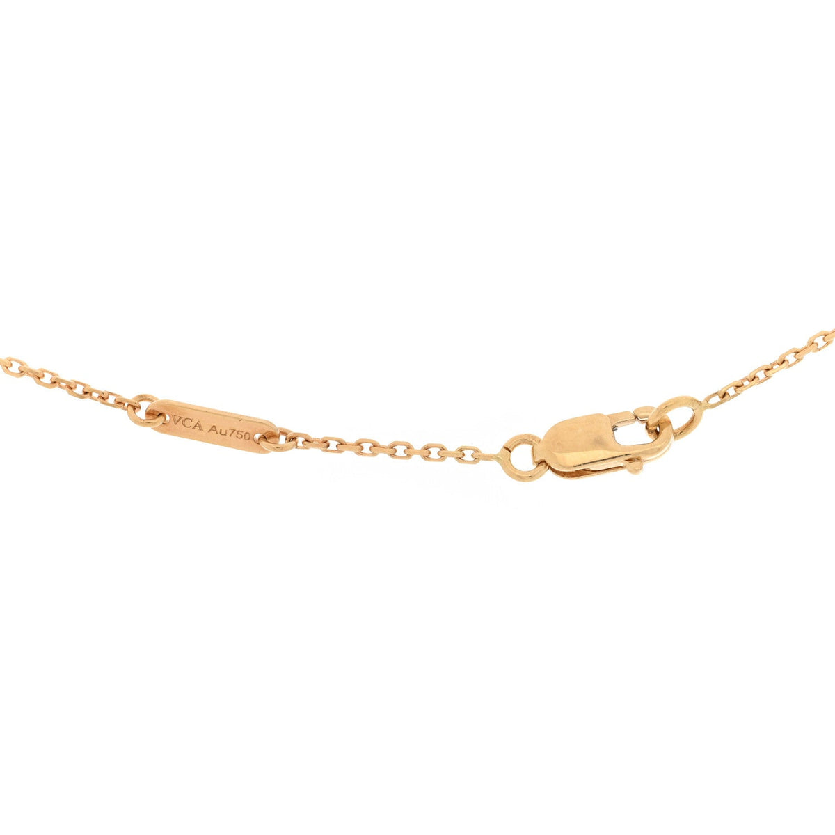 18K Yellow Gold Mother of Pearl Sweet Alhambra Pendant Necklace