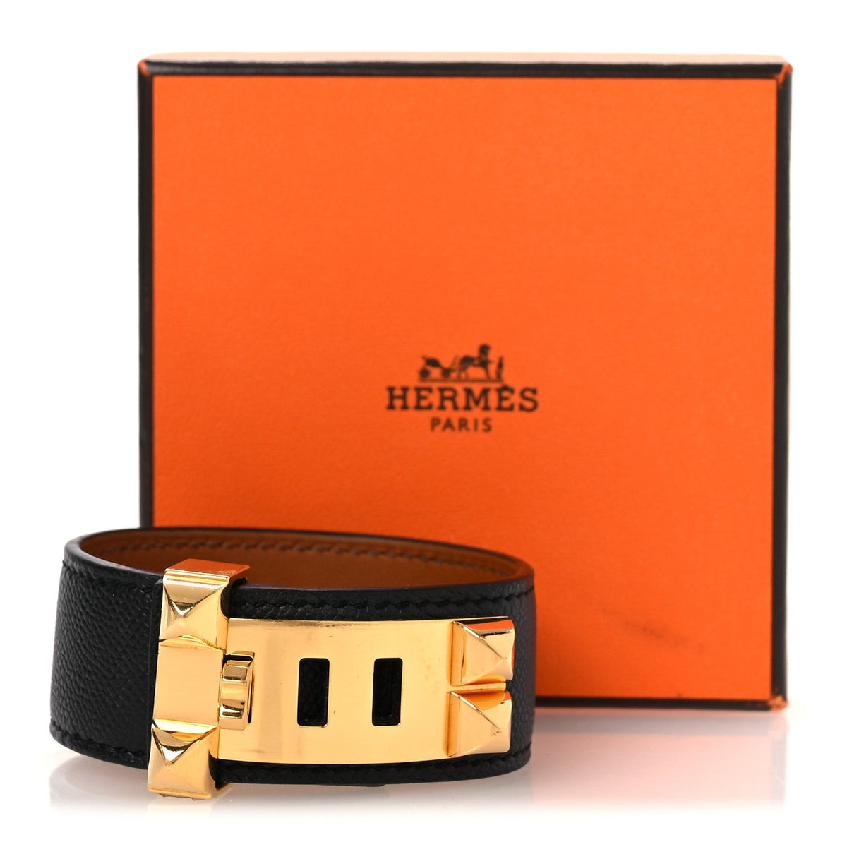 Madame Calfskin Collier de Chien CDC 24 Bracelet T2 Black