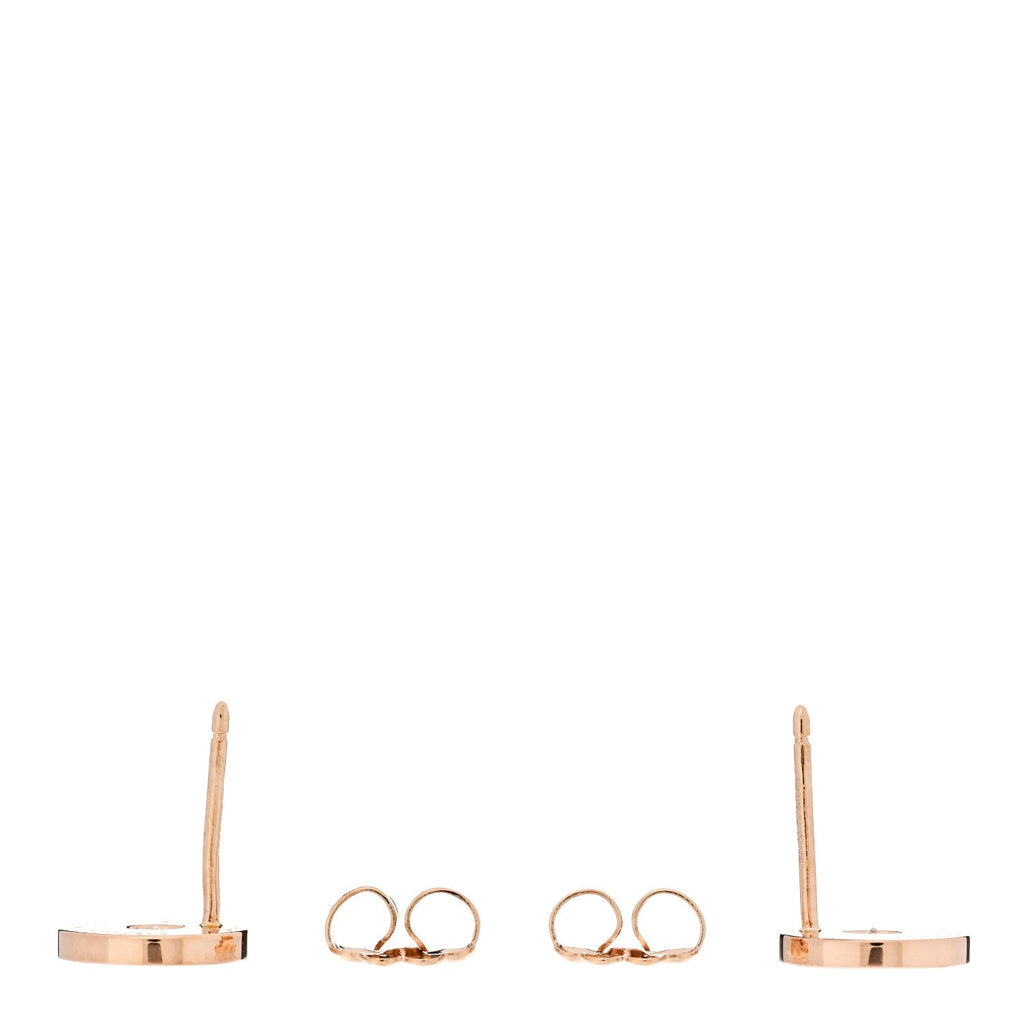 18K Rose Gold Diamond 1837 Circle Earrings