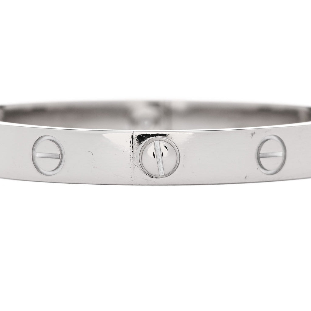 18K White Gold LOVE Bracelet 16