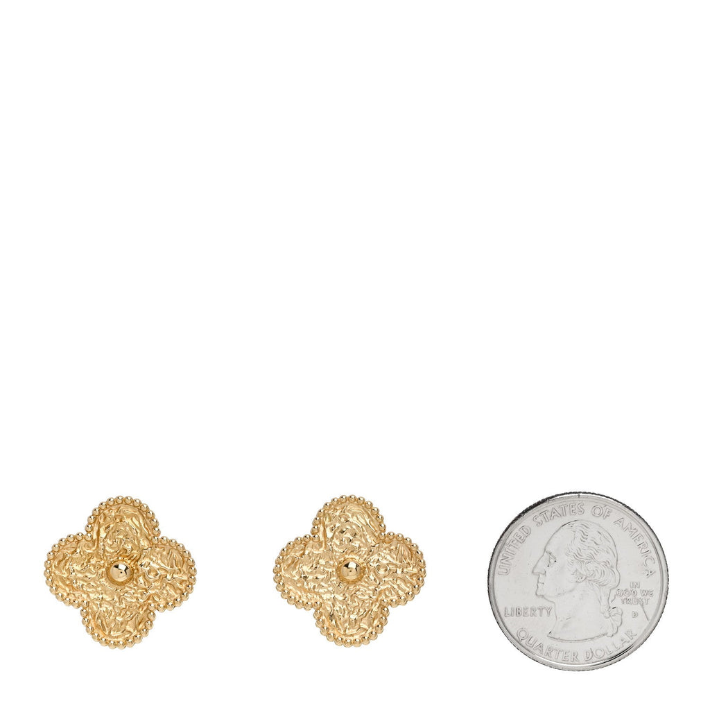 18K Yellow Gold Magic Alhambra Clip On Earrings