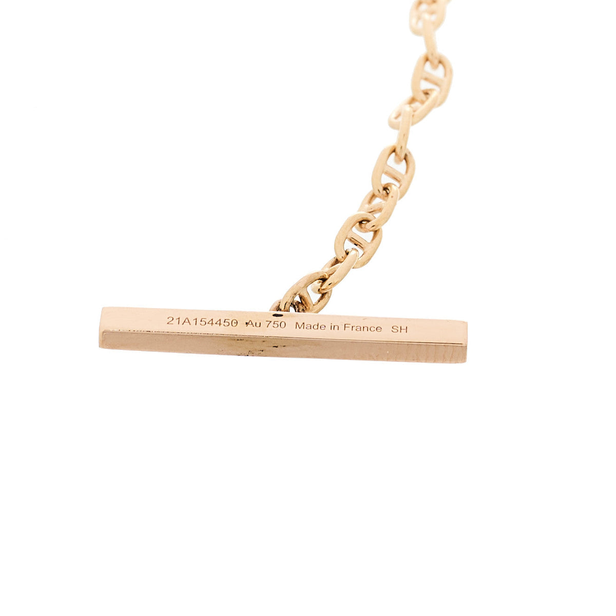 18K Rose Gold Diamond Chaine d'Ancre Contour Bracelet SH