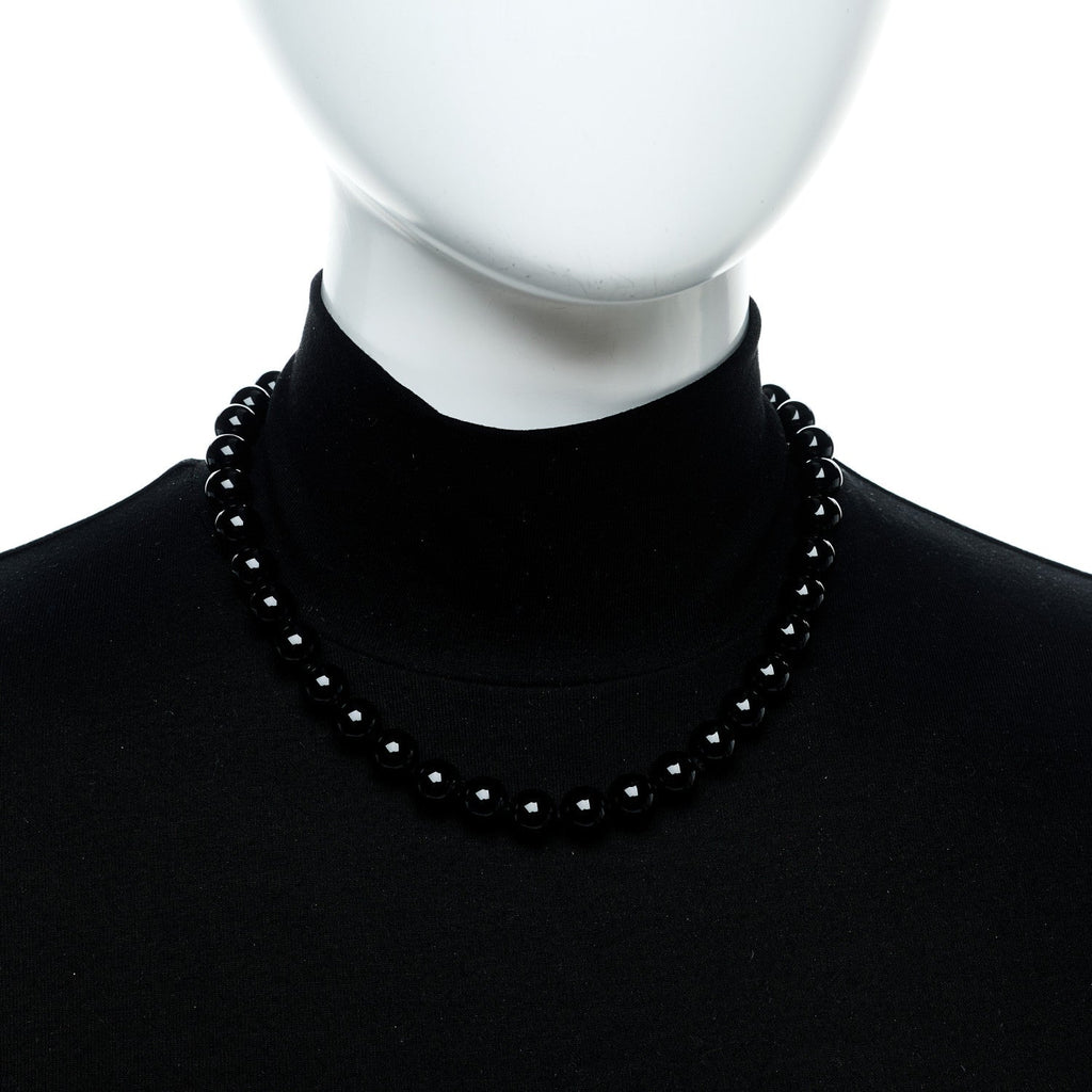 Sterling Silver Black Onyx 10mm Paloma Picasso Bead Necklace
