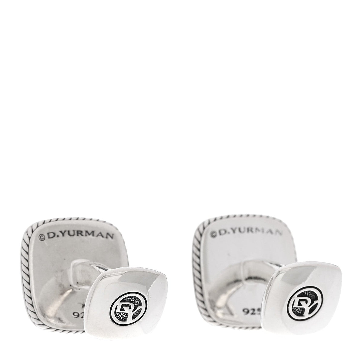 Sterling Silver Streamline Cushion Cufflinks