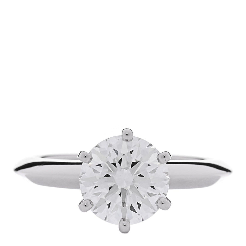 Platinum Diamond 1.36ct Solitaire Engagement Ring 45 3.25