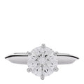 Platinum Diamond 1.36ct Solitaire Engagement Ring 45 3.25