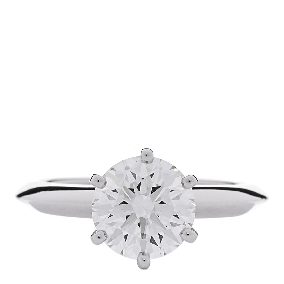 Platinum Diamond 1.36ct Solitaire Engagement Ring 45 3.25