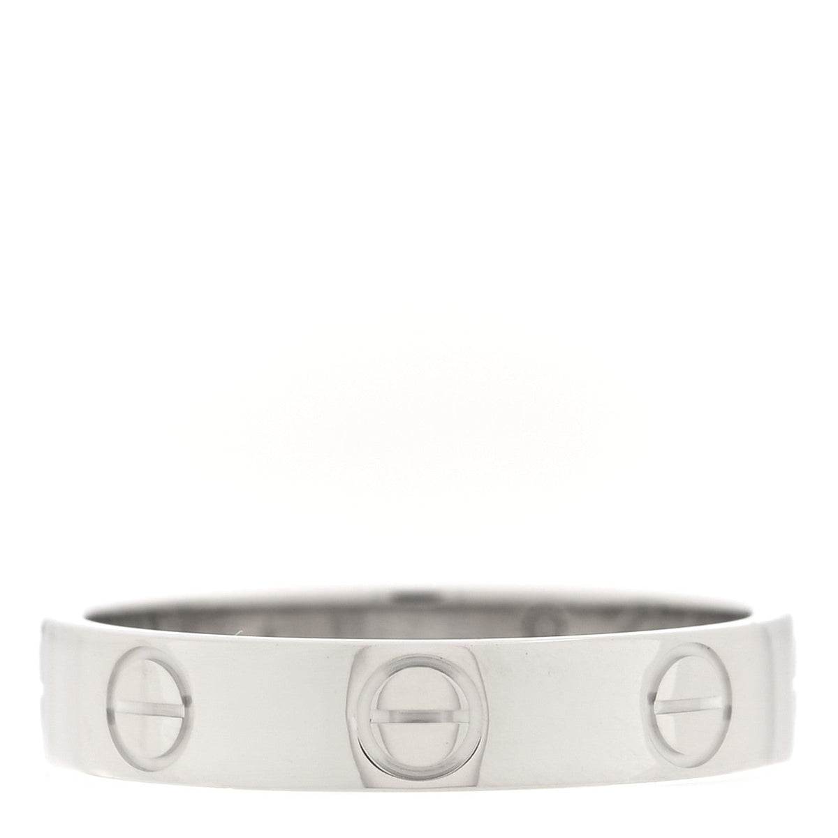 18K White Gold 3.5mm LOVE Wedding Band Ring 49 5
