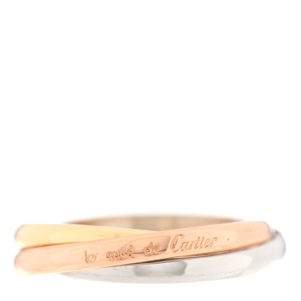 18K Pink Yellow White Gold Small Trinity Ring 49 5
