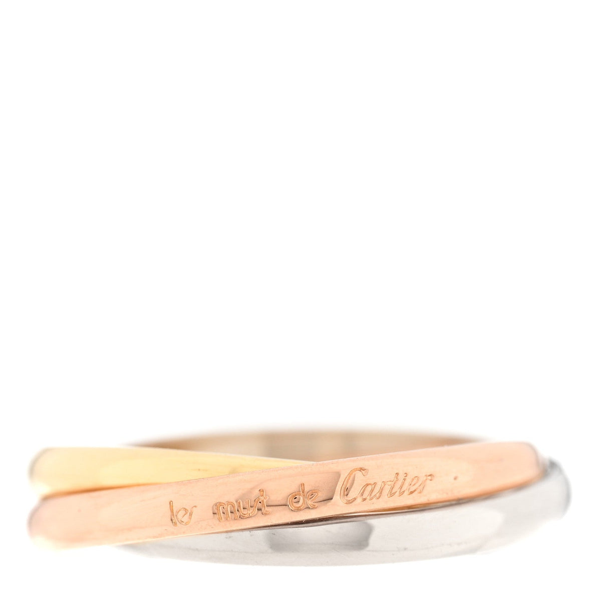 18K Pink Yellow White Gold Small Trinity Ring 49 5