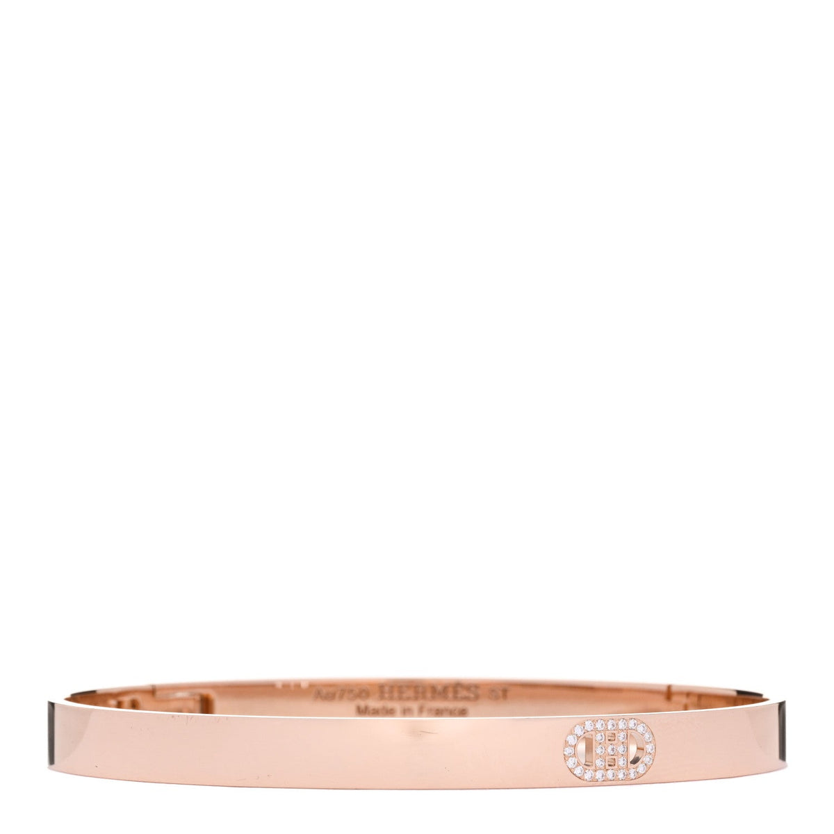 18K Rose Gold Diamond PM H D'Ancre Bracelet ST