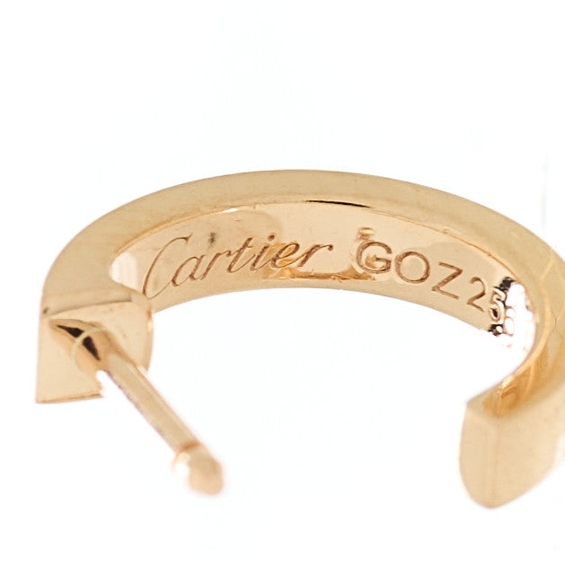 18K Pink Gold Small LOVE Hoop Earrings
