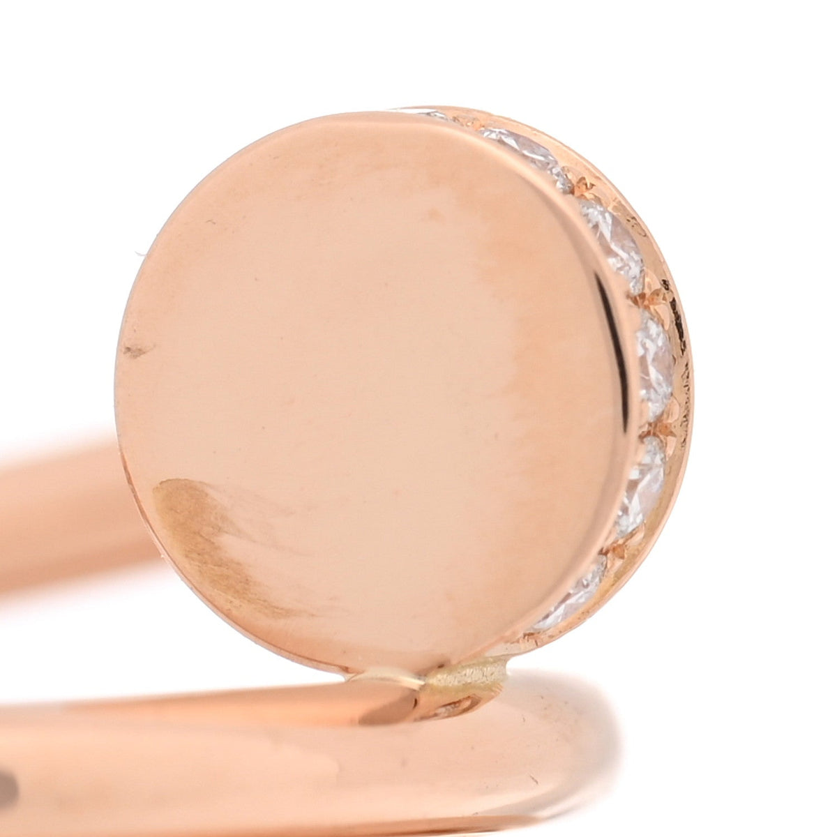 18K Pink Gold Diamond Double Juste Un Clou Ring  54 7