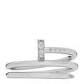 18K White Gold Diamond Double Juste Un Clou Ring 53 6.25