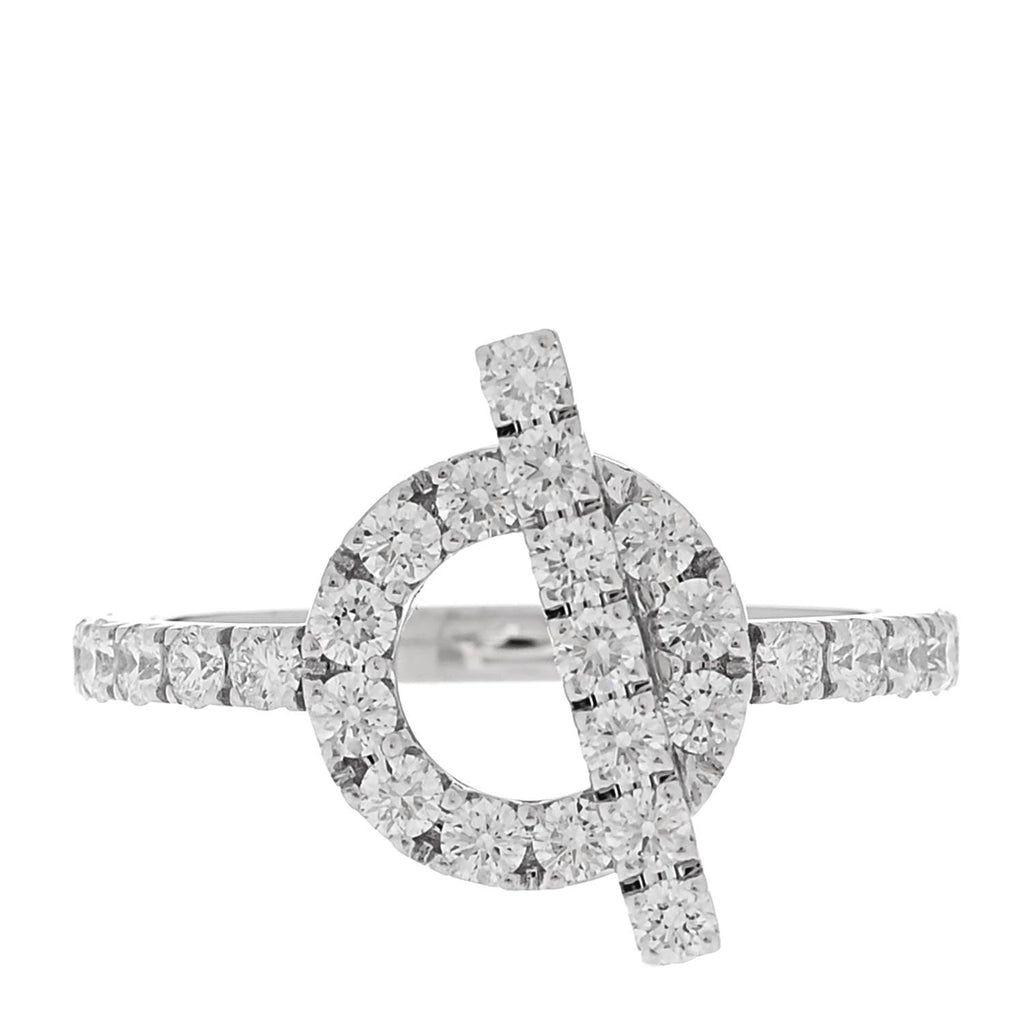 18K White Gold Diamond Finesse Ring 53 6.25