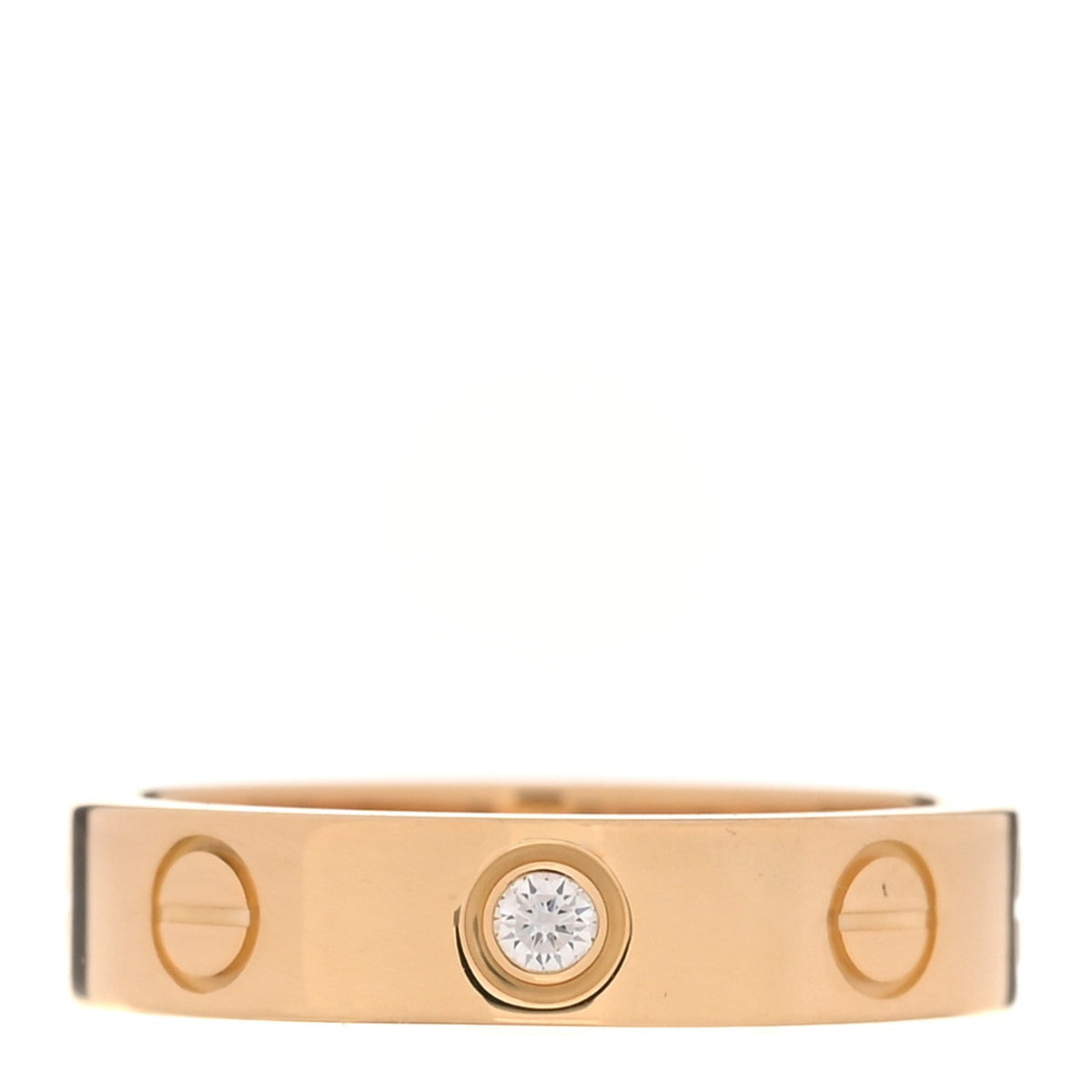 18K Yellow Gold Diamond 4mm LOVE Wedding Band Ring 47 4