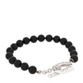 Sterling Silver Black Onyx Bead Toggle Bracelet