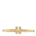 18K Yellow Gold Diamond T Square Pave Bracelet