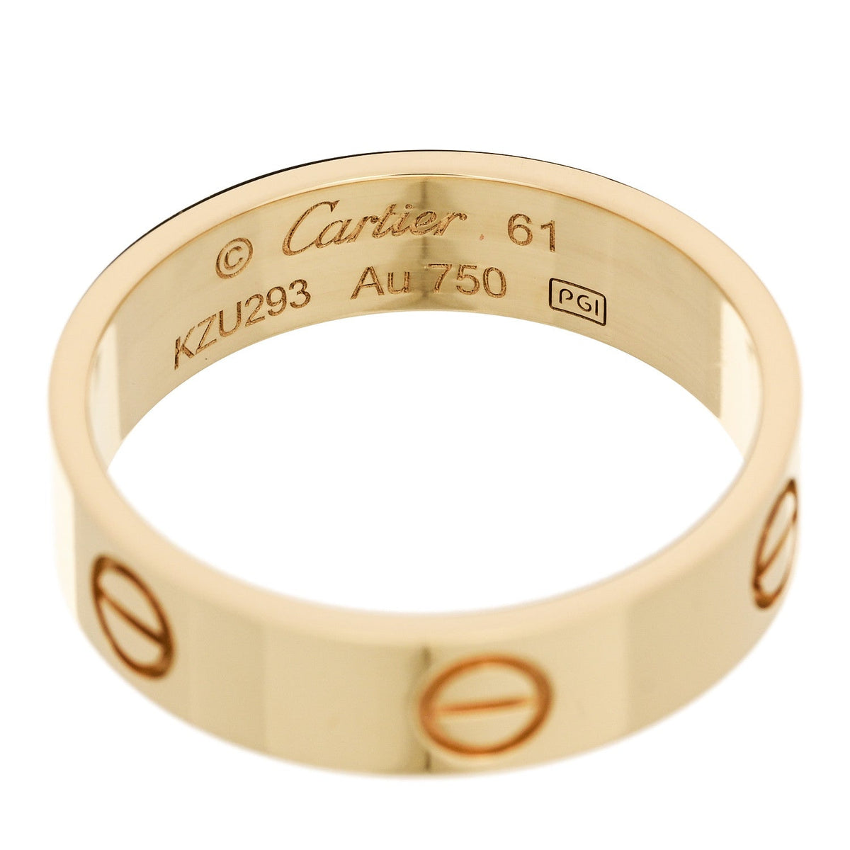 18K Yellow Gold 5.5mm LOVE Ring 61 9.75