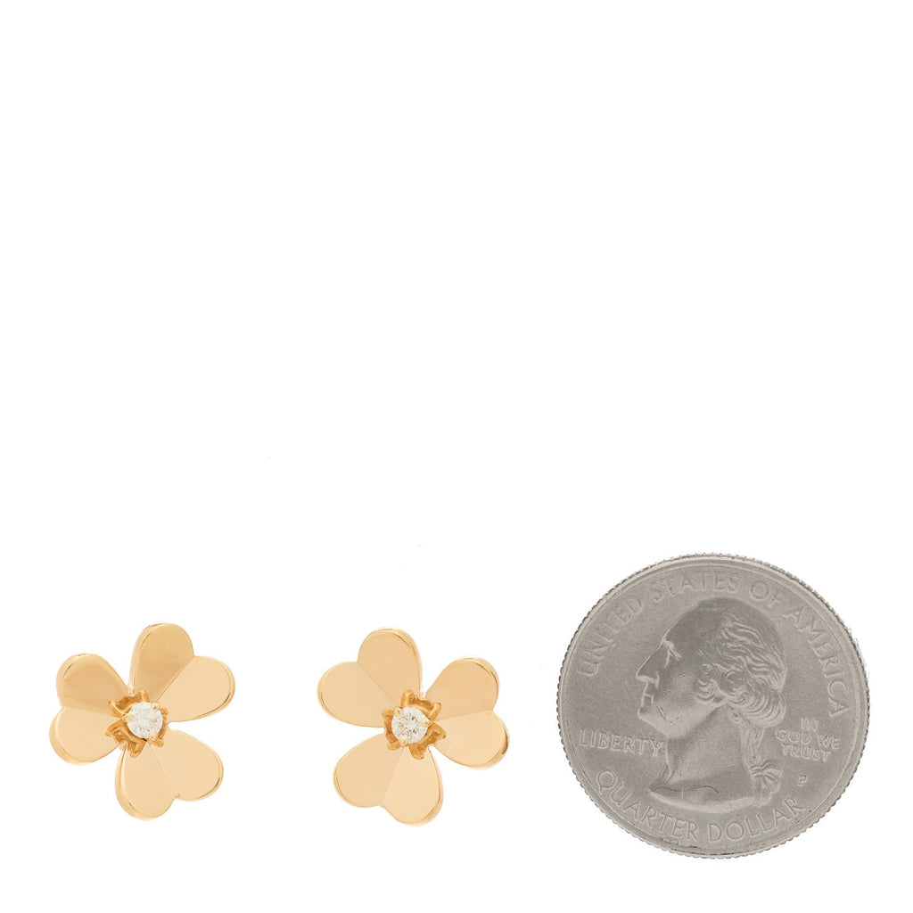 18K Rose Gold Diamond Small Frivole Earrings