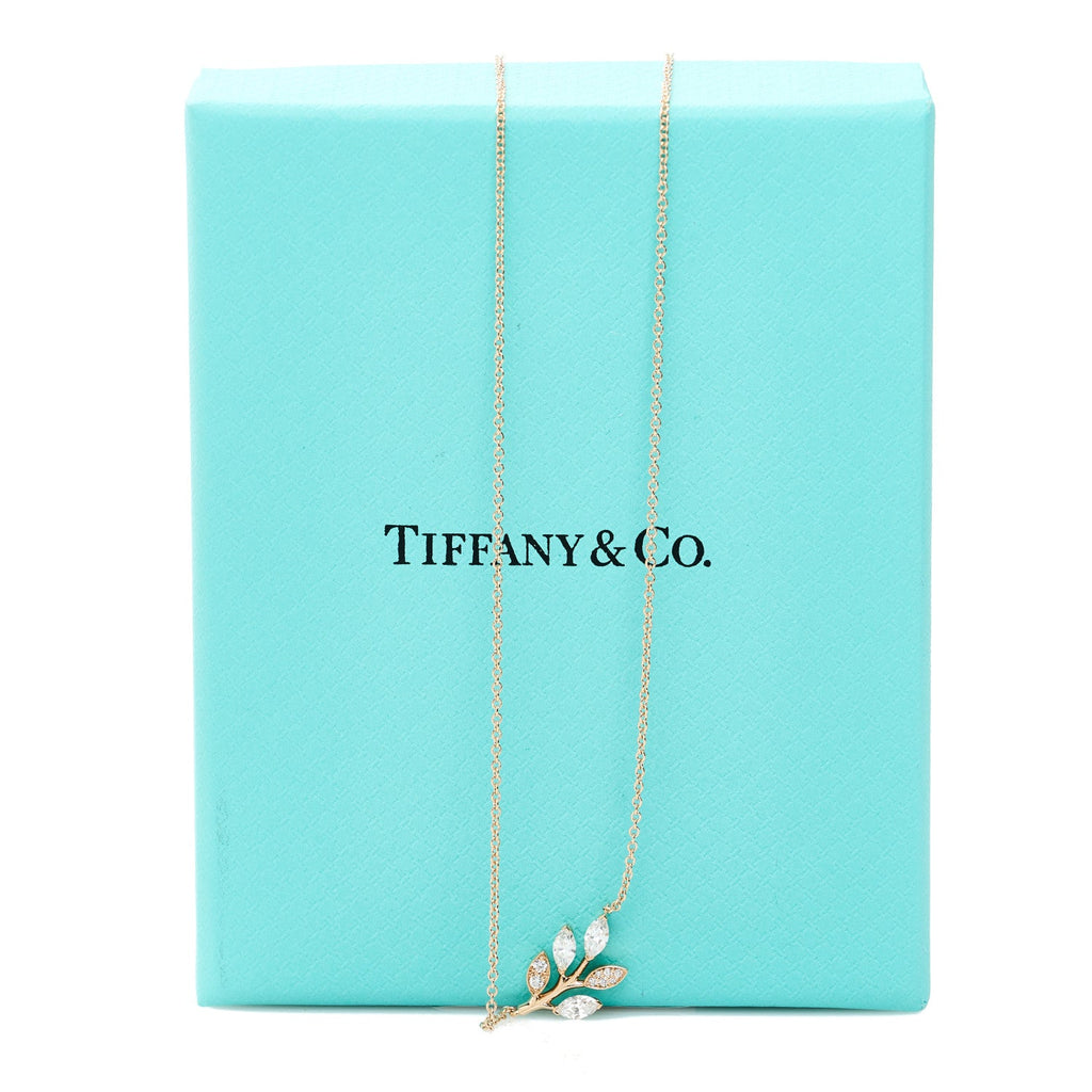 18K Rose Gold Diamond Victoria Vine Pendant Necklace