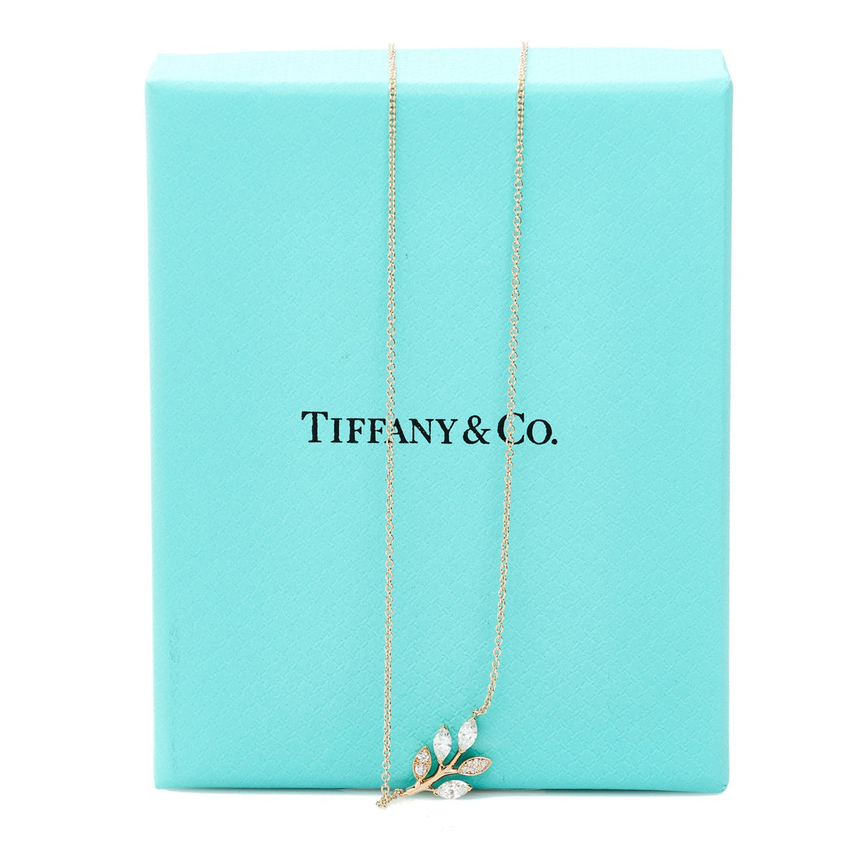 18K Rose Gold Diamond Victoria Vine Pendant Necklace