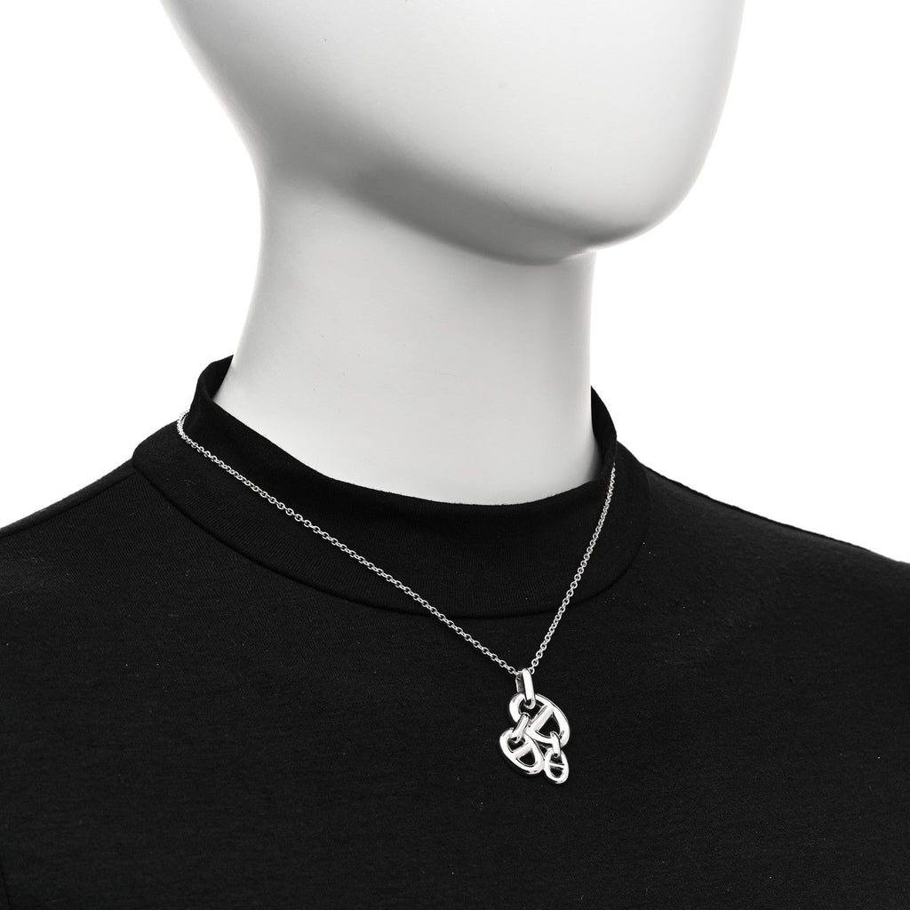 Sterling Silver Amulette Chaine d'Ancre Enchaine Pendant Necklace