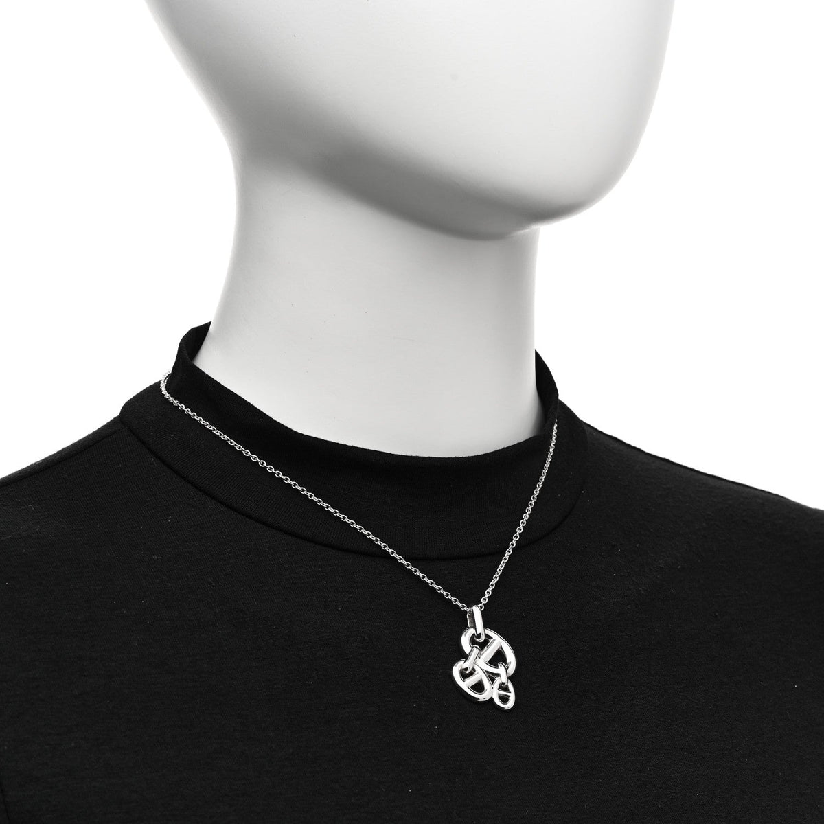 Sterling Silver Amulette Chaine d'Ancre Enchaine Pendant Necklace