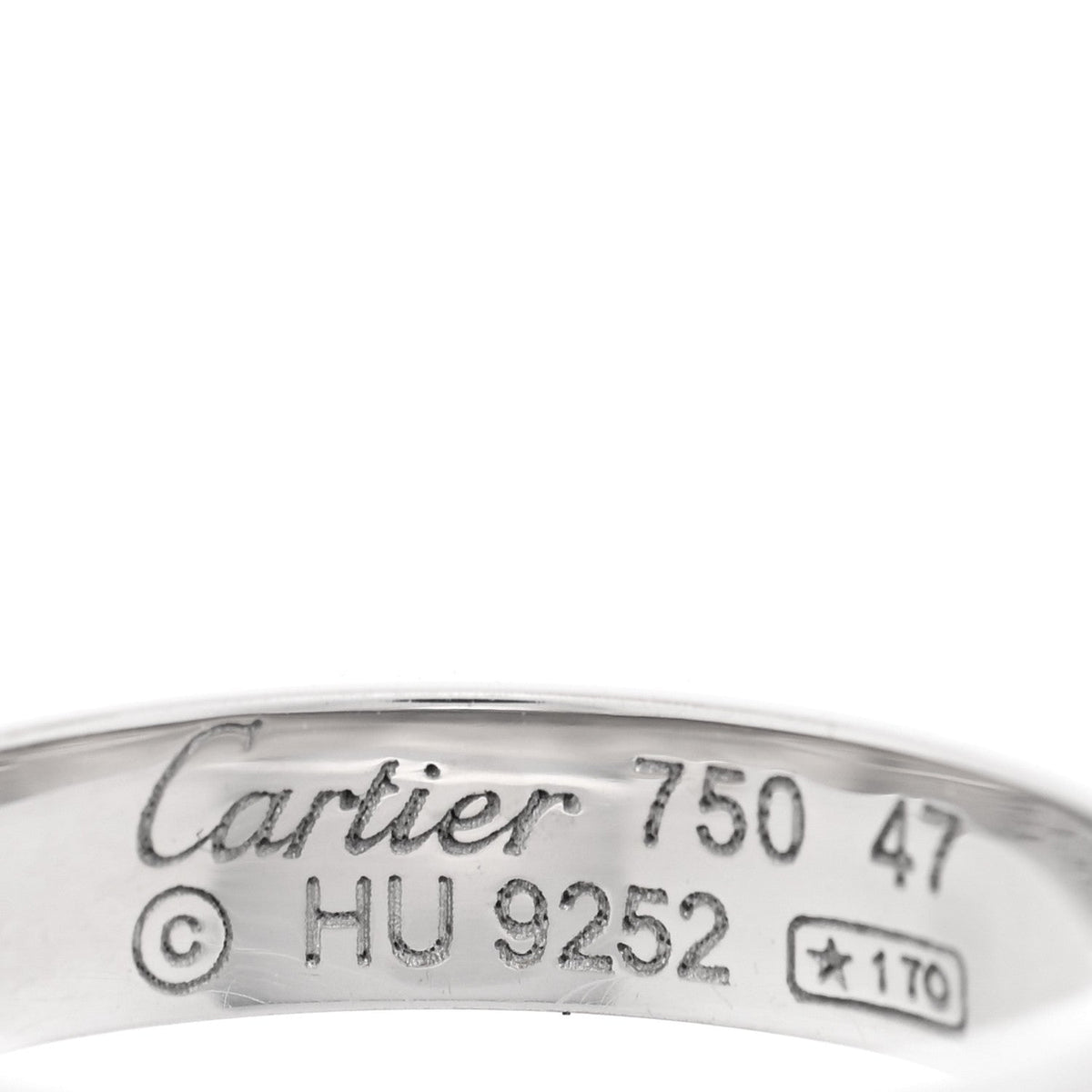 18K White Gold 3.5mm LOVE Wedding Band Ring 47 4