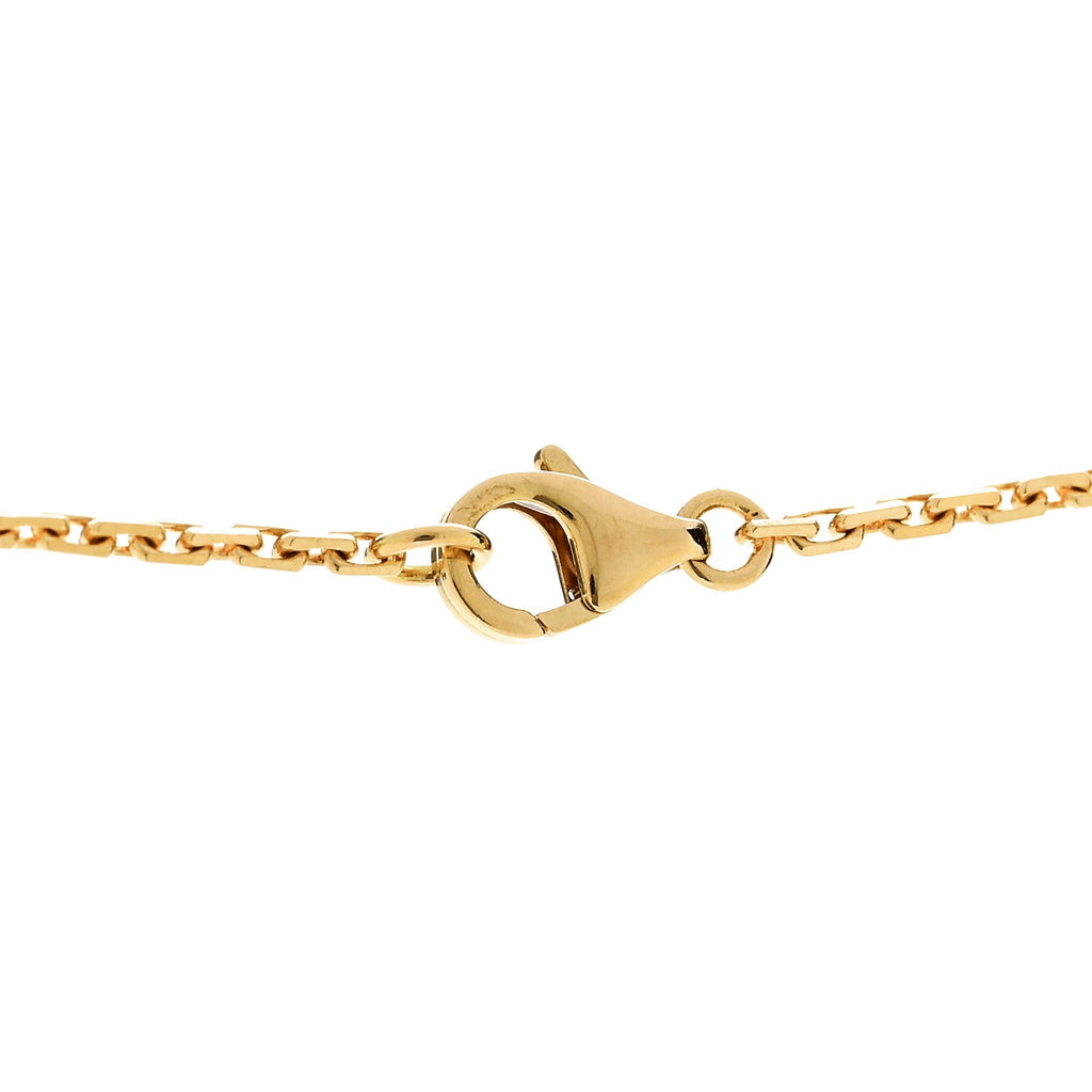18K Yellow Gold Diamond Interlocking LOVE Necklace