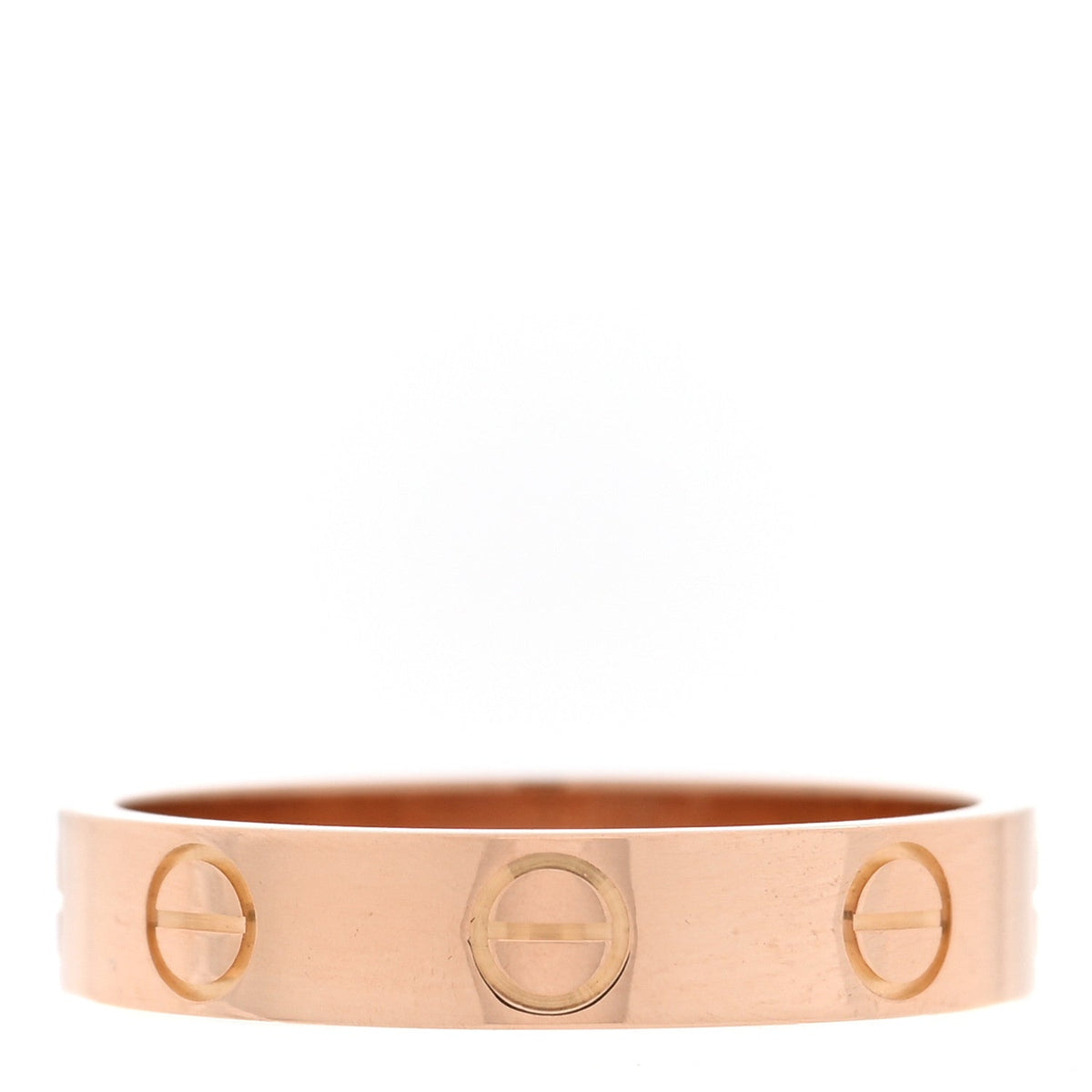 18K Pink Gold 3.5mm LOVE Wedding Band Ring 50 5.25