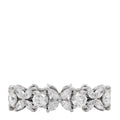 Platinum Diamond Victoria Alternating Band Ring 55 7.25