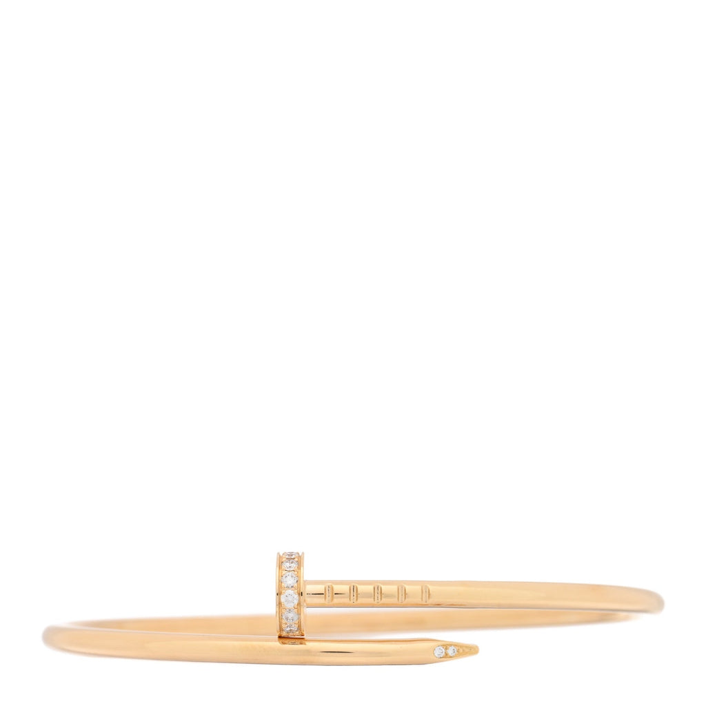 18K Yellow Gold Diamond Small Juste Un Clou Bracelet 15