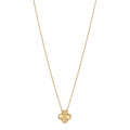 18K Yellow Gold Guilloche Vintage Alhambra Pendant Necklace