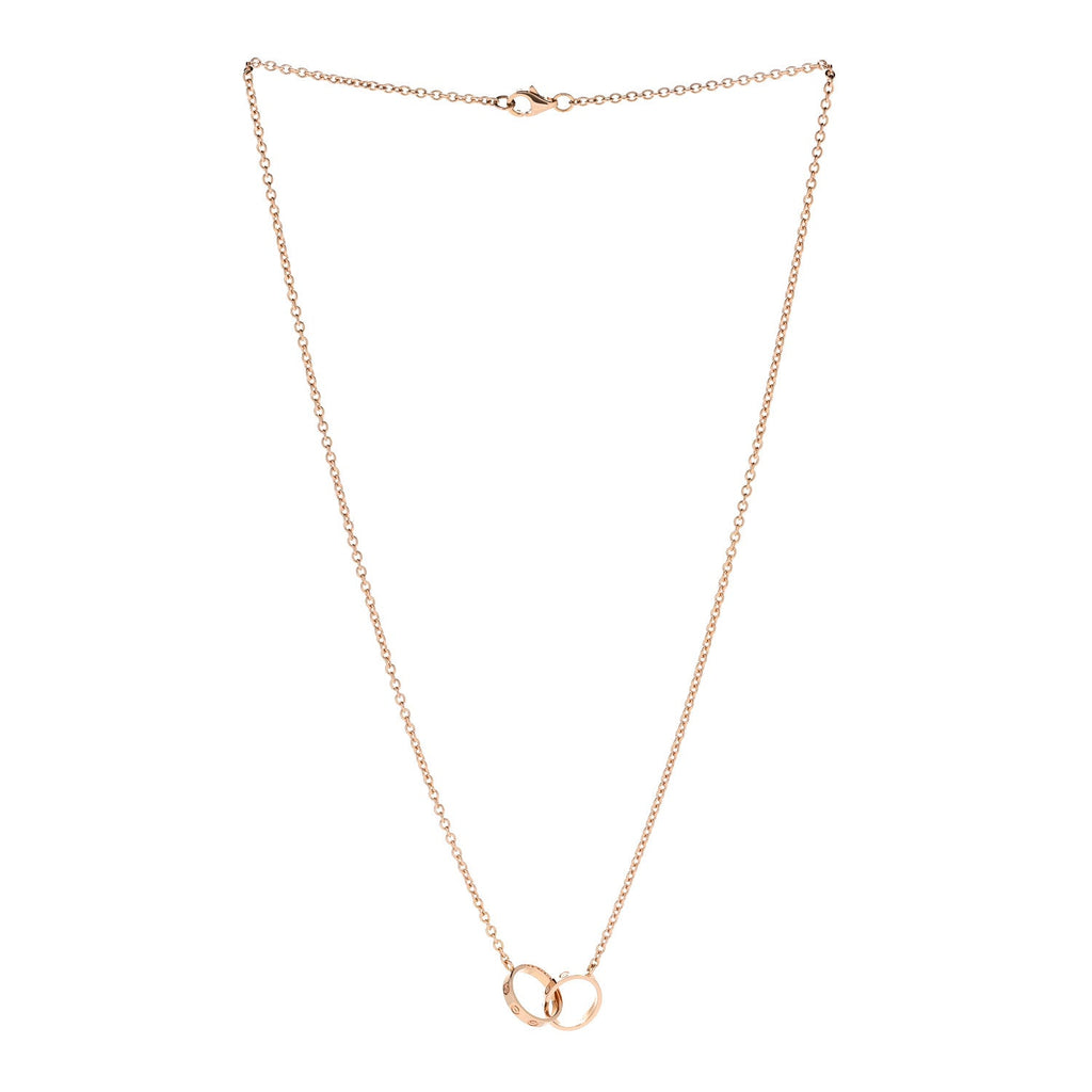 18K Pink Gold Interlocking LOVE Necklace