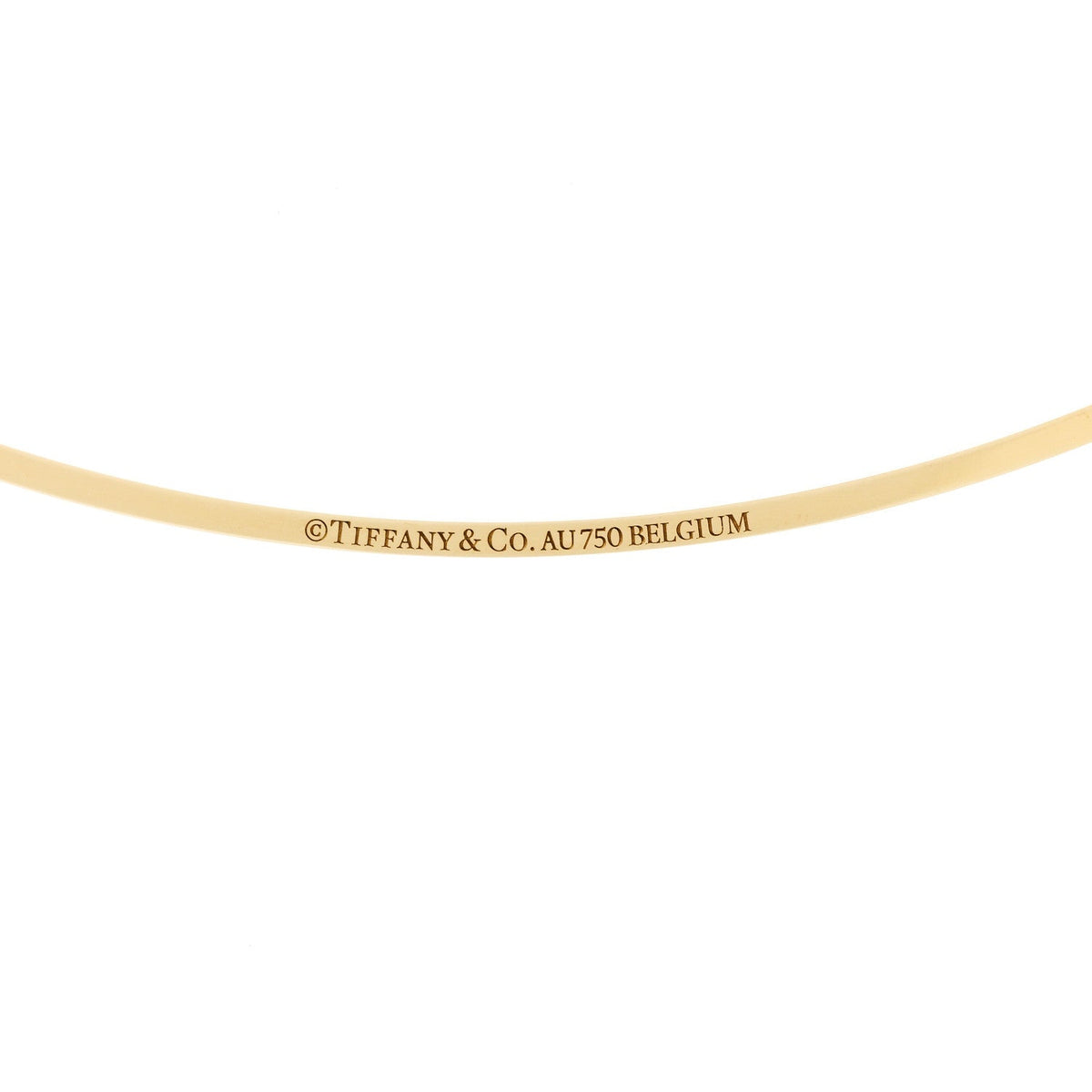18K Yellow Gold Diamond Large T Smile Pendant Necklace