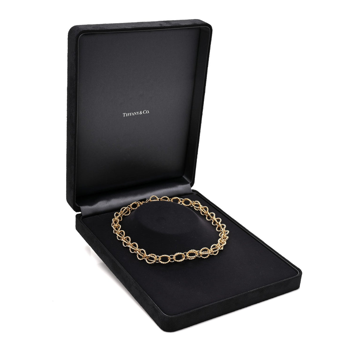 18K Yellow Gold Rope Circle Necklace