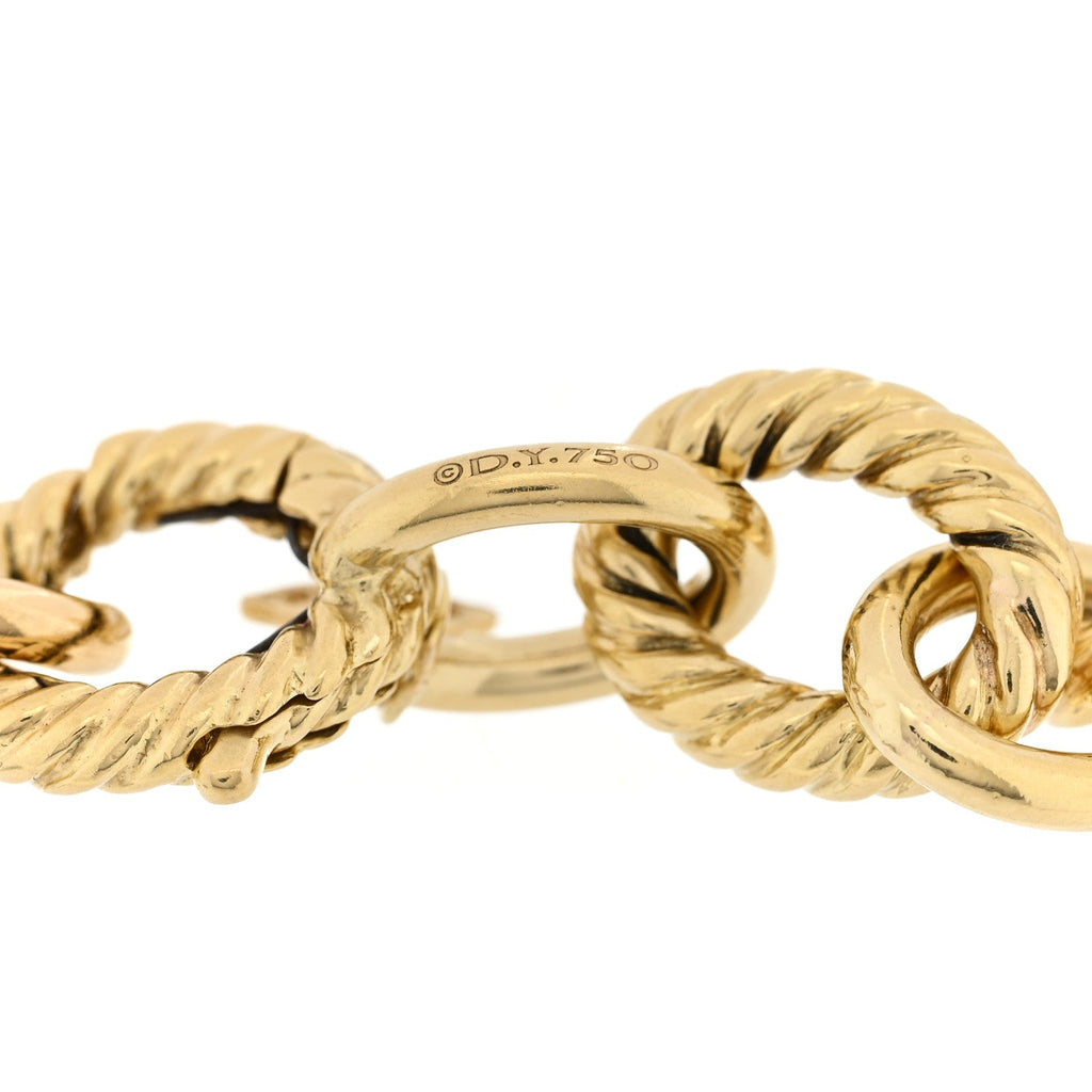 18K Yellow Gold 12mm Large Oval Link Bracelet