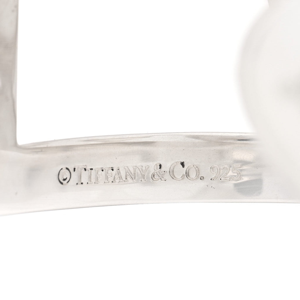 Sterling Silver Stencil Heart Cuff Bracelet