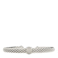 Sterling Silver Diamond 7mm Cable Classics Station Bracelet