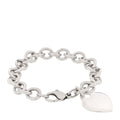 Sterling Silver Heart Tag Charm Bracelet
