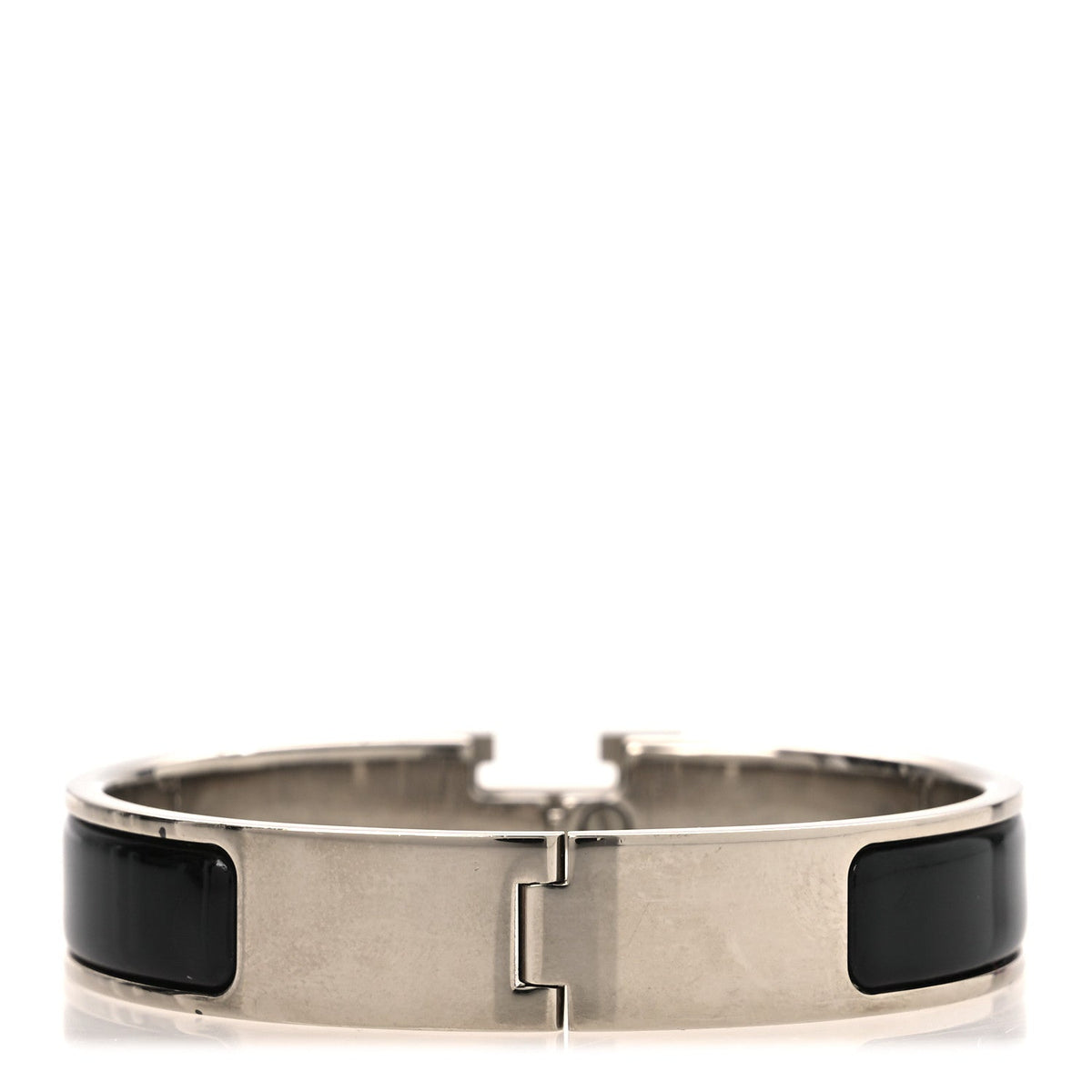 Enamel Narrow Clic Clac H Bracelet PM Black