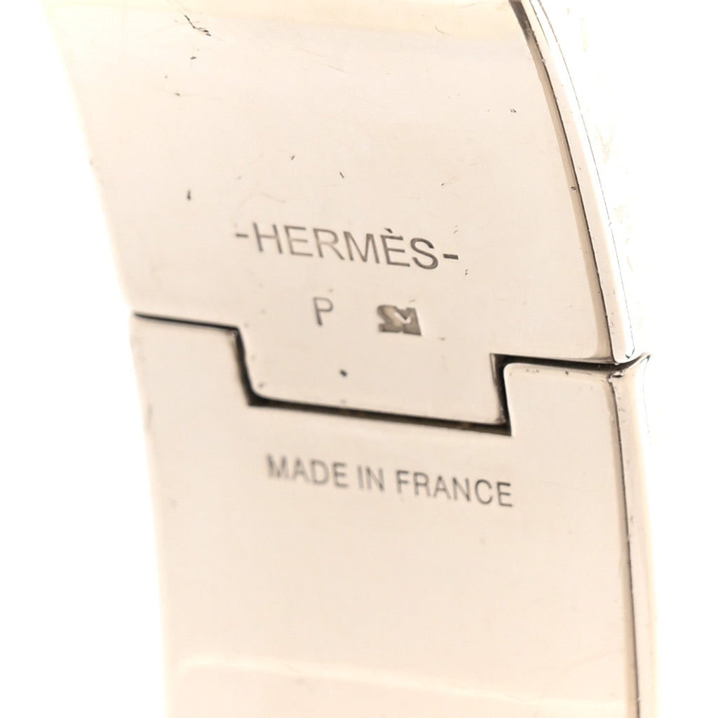Enamel Wide Clic Clac H Bracelet GM Black