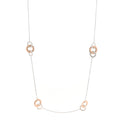 Sterling Silver Rubedo 1837 Interlocking Circles Long Necklace