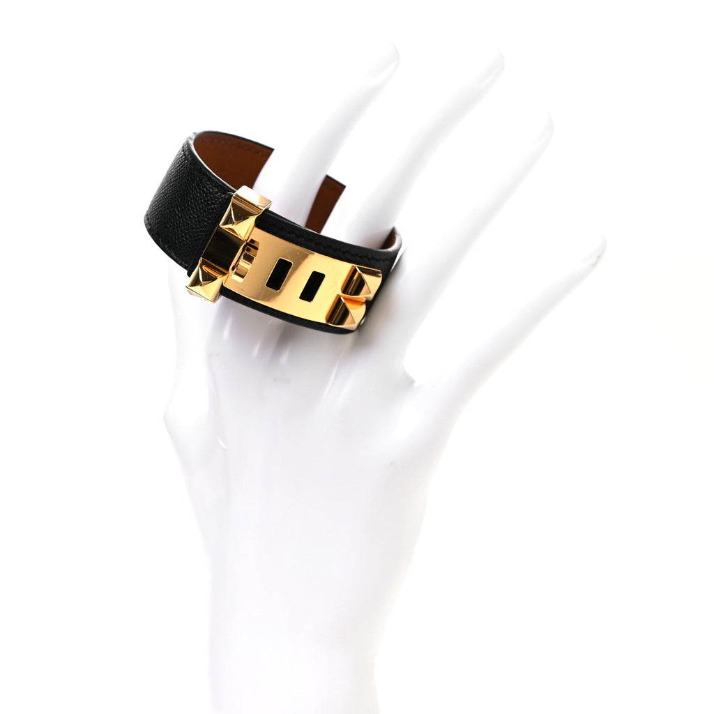 Madame Calfskin Collier de Chien CDC 24 Bracelet T2 Black