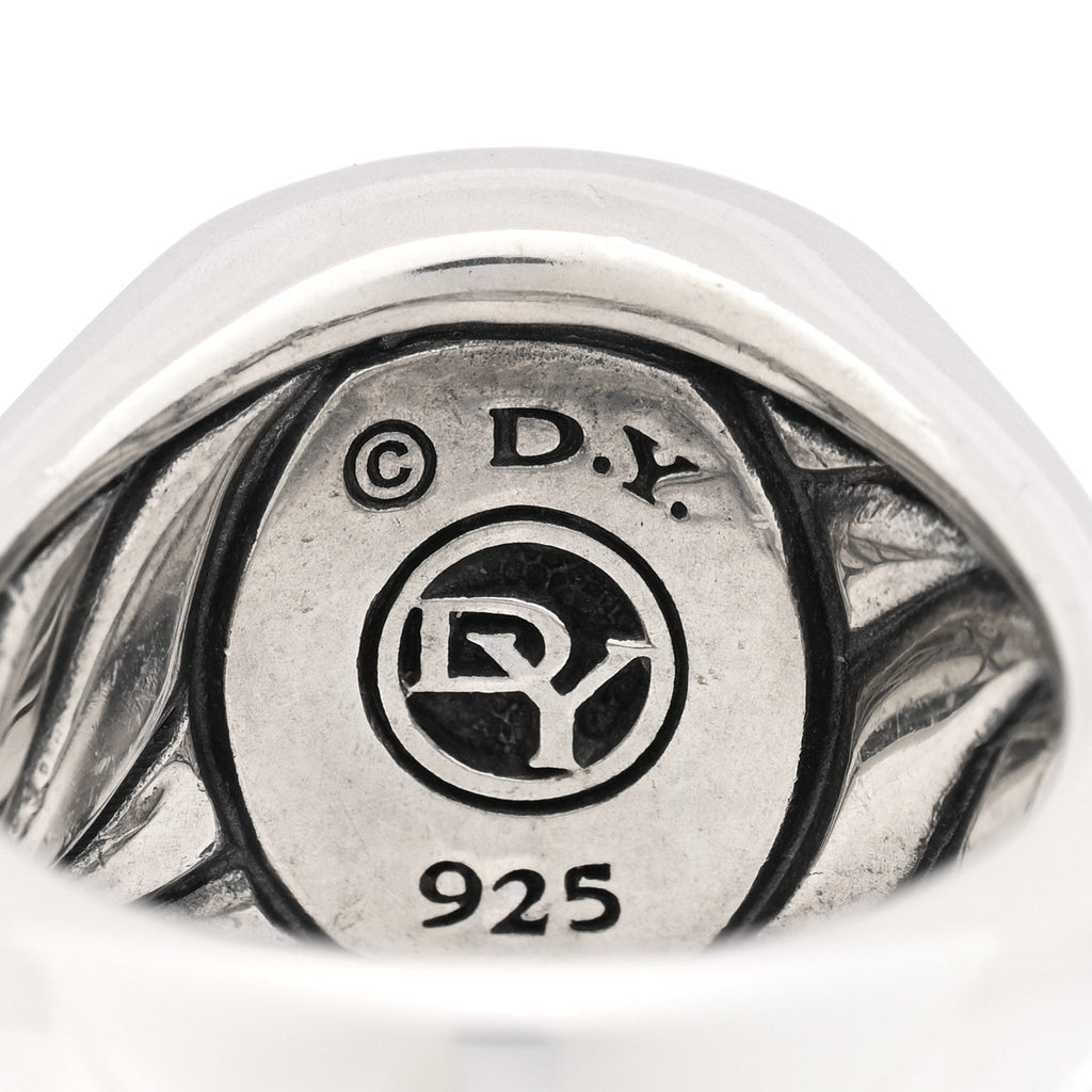 Sterling Silver Black Onyx Signet Ring 57 8