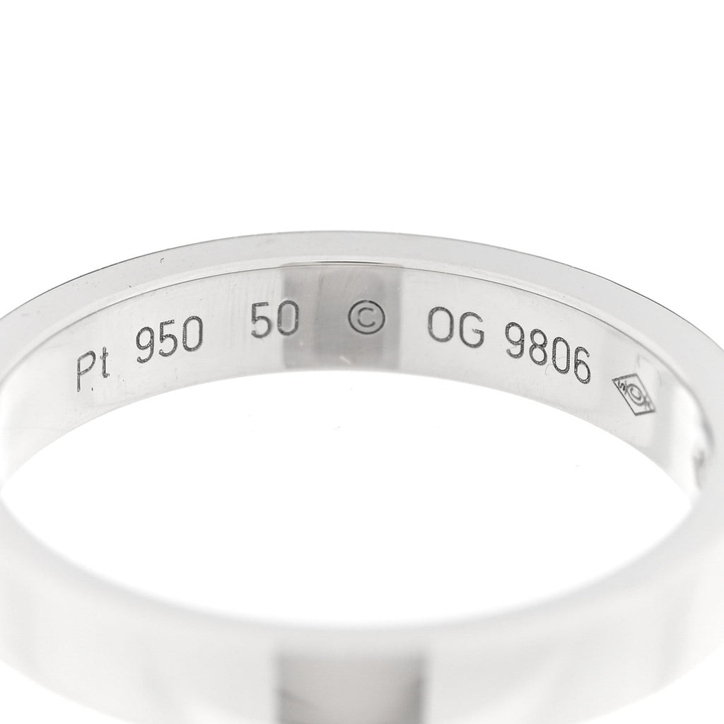 Platinum Diamond 3mm C De Cartier Wedding Band Ring 50 5.25